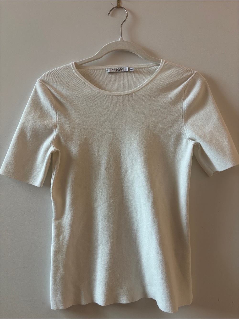 MM Lafleur Cream Short Sleeve Crewneck Tee